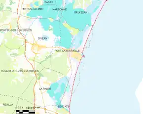 Poziția localității Port-la-Nouvelle