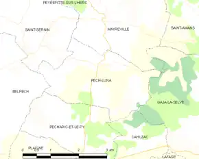 Poziția localității Pech-Luna