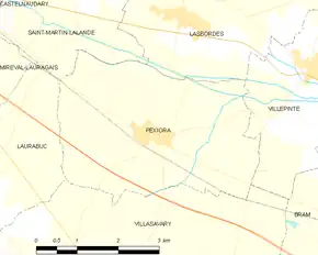 Poziția localității Pexiora