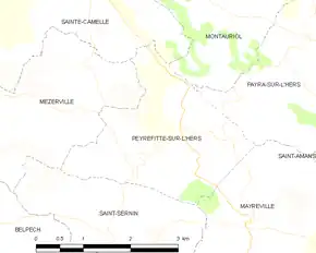 Poziția localității Peyrefitte-sur-l'Hers