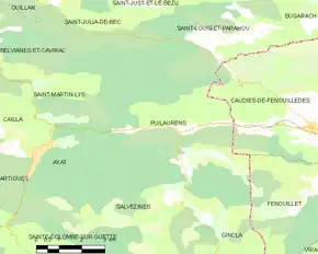 Poziția localității Lapradelle-Puilaurens