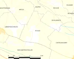 Poziția localității Ricaud