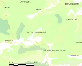 Poziția localității Rouffiac-des-Corbières