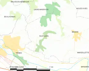 Poziția localității Rustiques