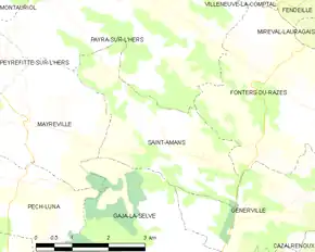 Poziția localității Saint-Amans