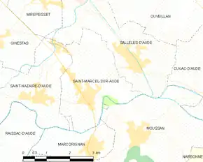 Poziția localității Saint-Marcel-sur-Aude