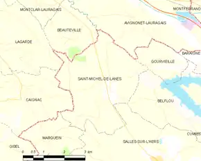 Poziția localității Saint-Michel-de-Lanès