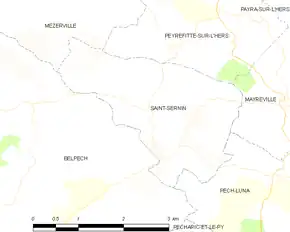 Poziția localității Saint-Sernin