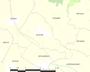 Poziția localității Souilhe