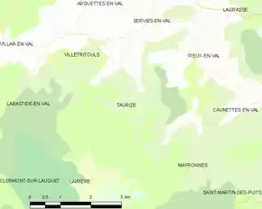 Poziția localității Taurize