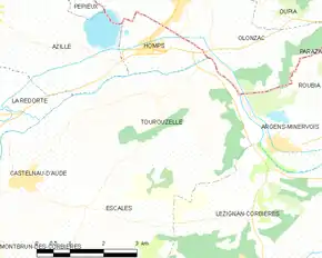 Poziția localității Tourouzelle