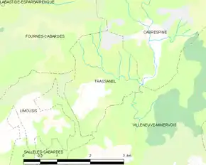 Poziția localității Trassanel