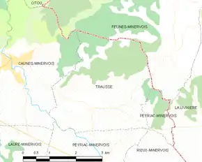 Poziția localității Trausse