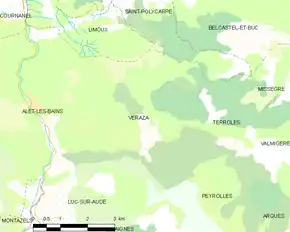 Poziția localității Véraza