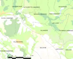 Poziția localității Villanière