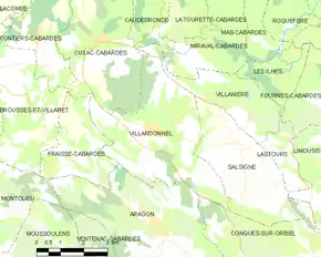 Poziția localității Villardonnel