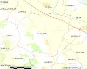 Poziția localității Villasavary