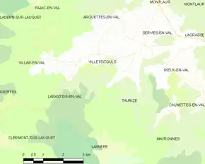 Poziția localității Villetritouls