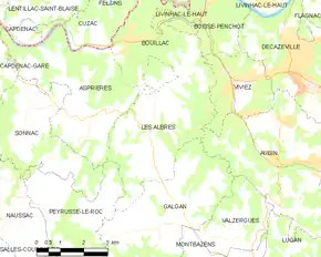 Poziția localității Les Albres