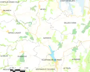 Poziția localității Alrance
