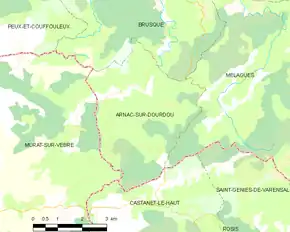 Poziția localității Arnac-sur-Dourdou