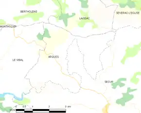 Poziția localității Arques