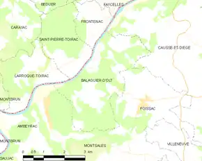 Poziția localității Balaguier-d'Olt