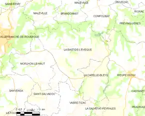 Poziția localității La Bastide-l'Évêque