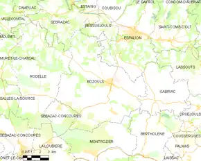 Poziția localității Bozouls