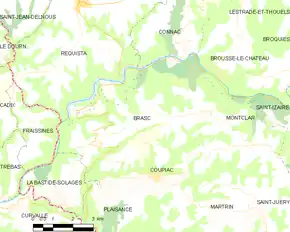 Poziția localității Brasc