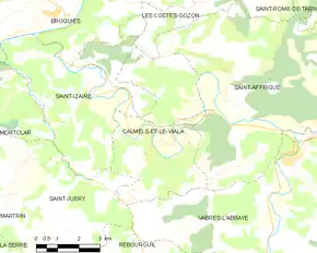 Poziția localității Calmels-et-le-Viala