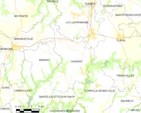 Poziția localității Calmont-de-Plancatge