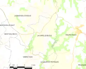 Poziția localității La Capelle-Bleys