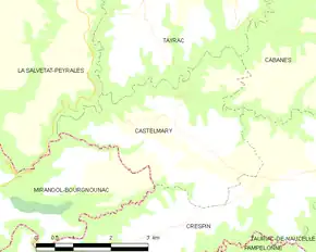 Poziția localității Castelmary