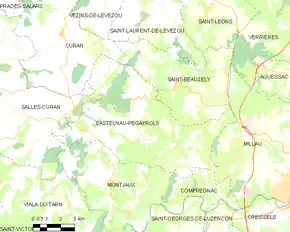 Poziția localității Castelnau-Pégayrols