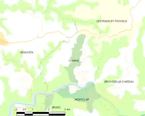 Poziția localității Connac