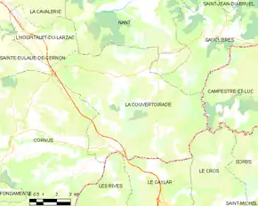 Poziția localității La Couvertoirade