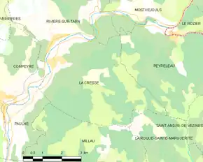 Poziția localității La Cresse