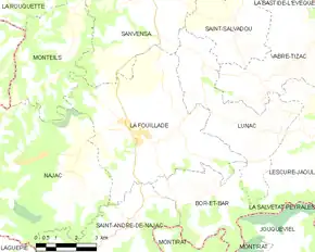 Poziția localității La Fouillade