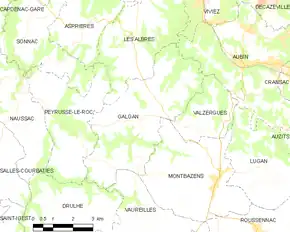 Poziția localității Galgan