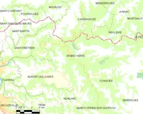 Poziția localității Grand-Vabre