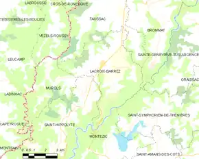 Poziția localității Lacroix-Barrez
