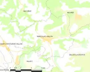 Poziția localității Marcillac-Vallon