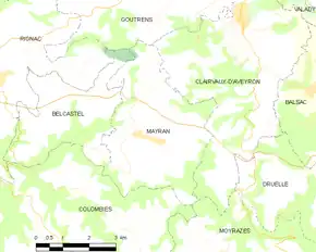 Poziția localității Mayran