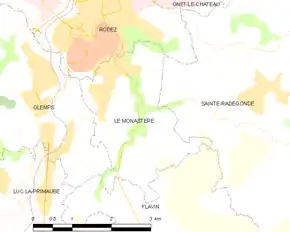 Poziția localității Le Monastère