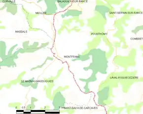 Poziția localității Montfranc