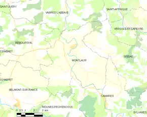 Poziția localității Montlaur