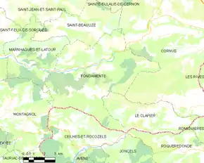 Poziția localității Fondamente