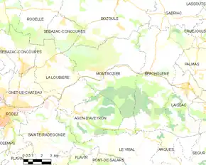 Poziția localității Montrozier