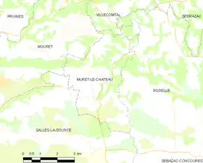 Poziția localității Muret-le-Château